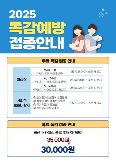 2025 독감 팝업